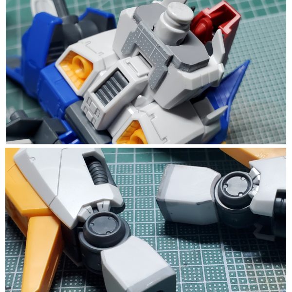 Zガンダムのハイパーメガランチャー持たせてバックパック配置をいじってブレイズウィザードを追加腰にストームブリンガーのプロペラントタンク増設腰と二の腕をそれぞれ2mm延長（7枚目）