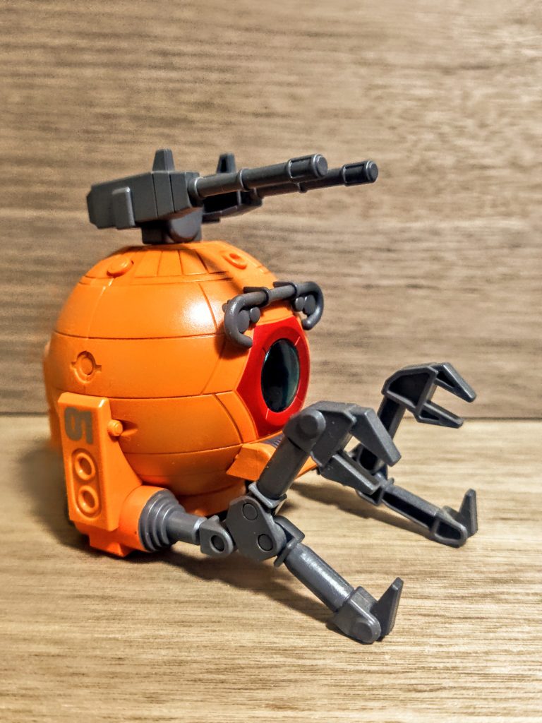 私が当たったのはオレンジ。所謂、K型ですね。08小隊に登場したボールです。劇中では試作型だったかな、ザクを相手に主人公が頑張っていました。よくあるロミオとジュリエットですが、私はあの作品、結構好きだったんですよね（笑）。08小隊はやっぱり面白かったな、と。正史じゃないけど、許せてしまう所があります。