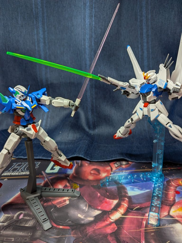 無言で戦う図で〆！次回はF91の改造機「ガンダムFV91」を紹介します！それではまた！