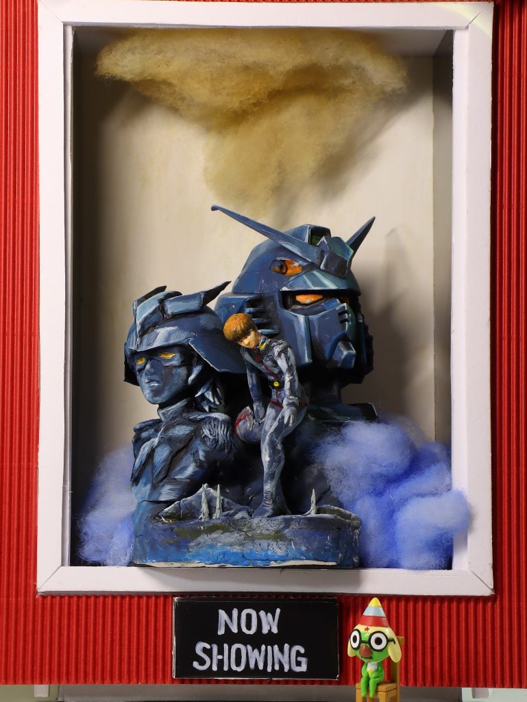 シャアはアスラン胸像ベース似てないのでコイツが一番苦労しました。ガンダムはガチャガチャアムロは旧キットのキャラコレ改造シタデルカラーで彩色です