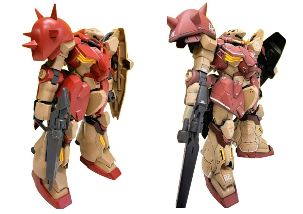 ショルダーアーマーのスパイクをコトブキヤに変更手首を1ミリプラ板で追加して手との間の隙間を少し詰めました。
