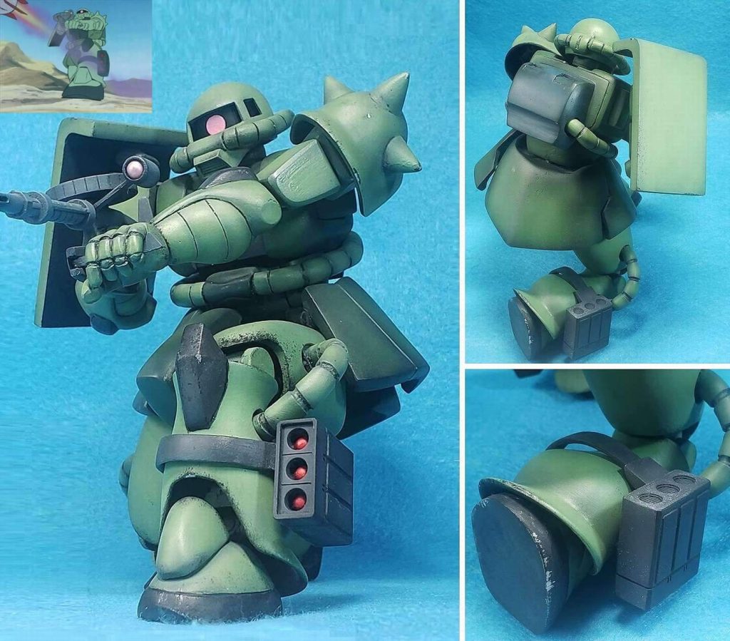 フル可動1/100旧キット  劇中版ザク–7枚目/制作者：HITOHITO
