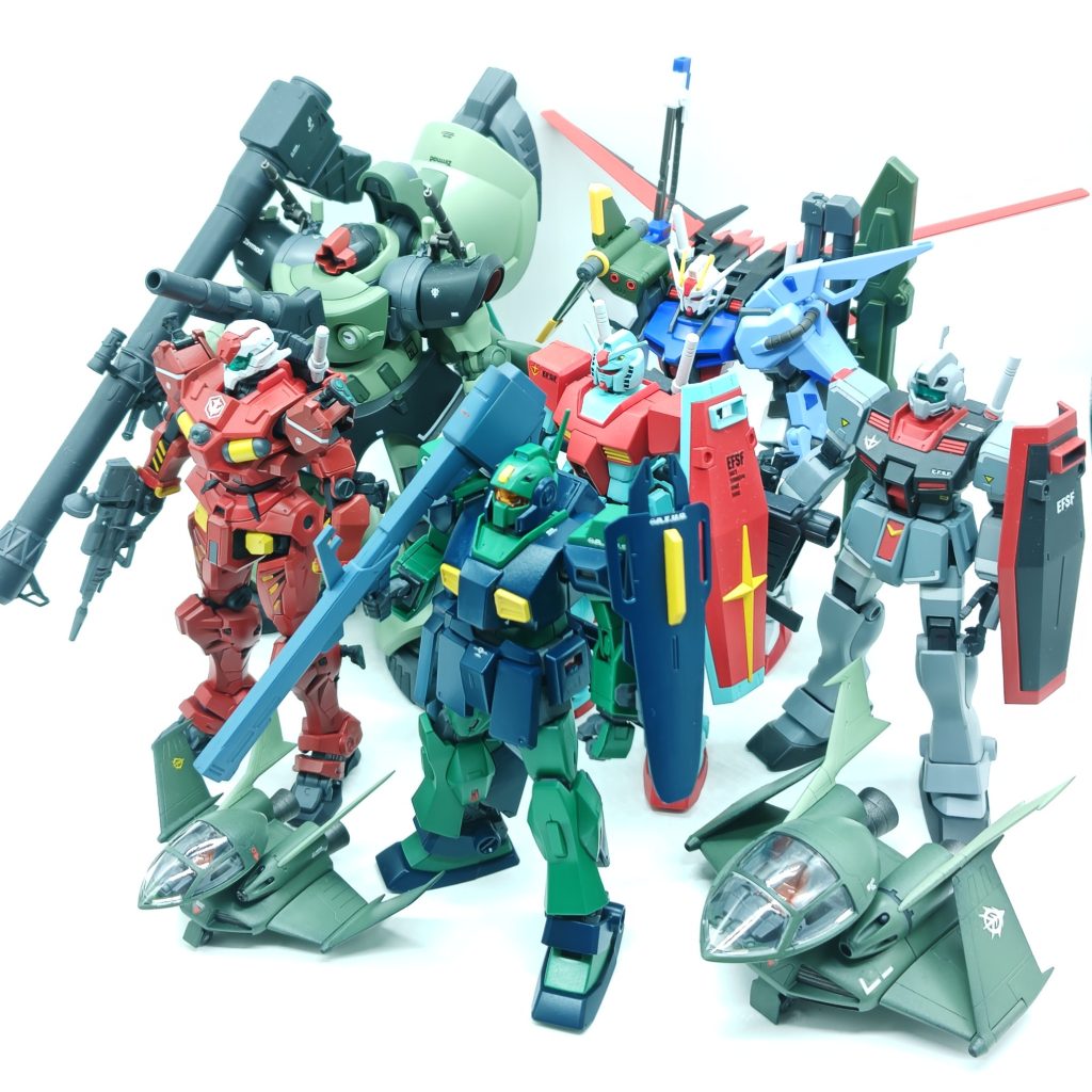 作品名：今年製作の途中経過<p>ガンプラだけに関しては、今年はなかなかいいペースだな(計9個)</p>
