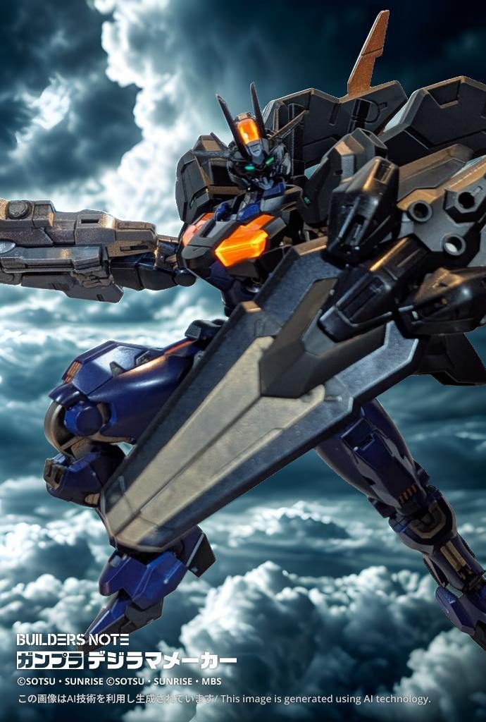 闇落ちエアリアル改　◆闇落ちシリーズ01–6枚目/制作者：Mio キャンプ場＆ガンプラ