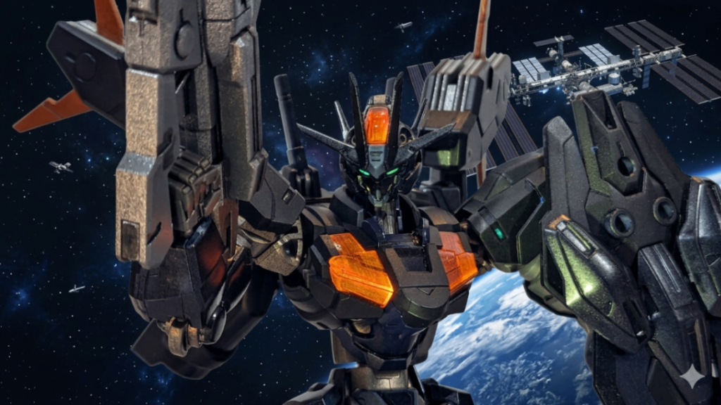 闇落ちエアリアル改　◆闇落ちシリーズ01–7枚目/制作者：Mio キャンプ場＆ガンプラ