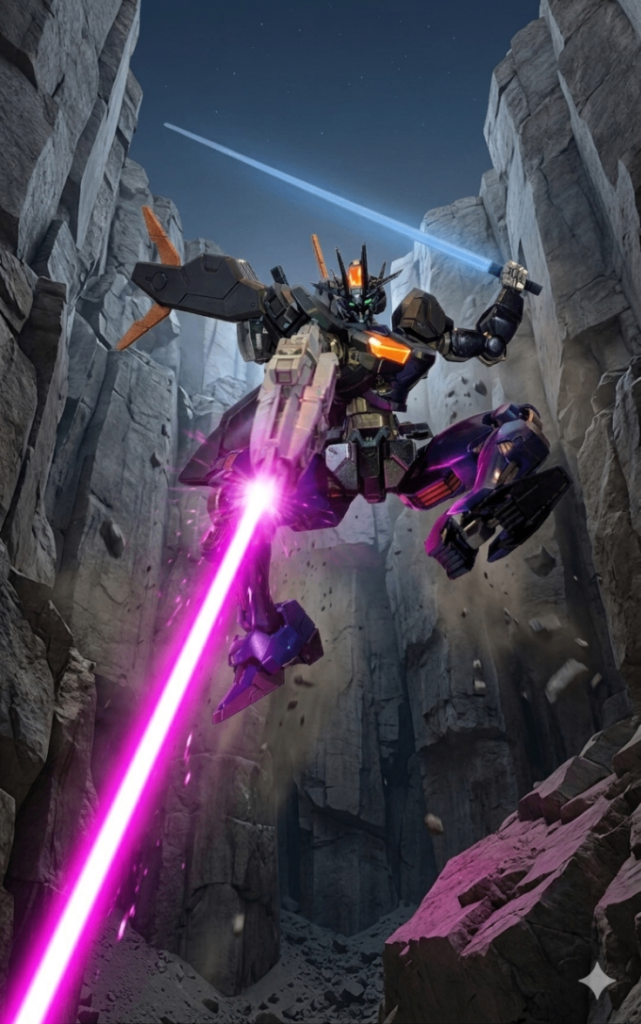 闇落ちエアリアル改　◆闇落ちシリーズ01–5枚目/制作者：Mio キャンプ場＆ガンプラ