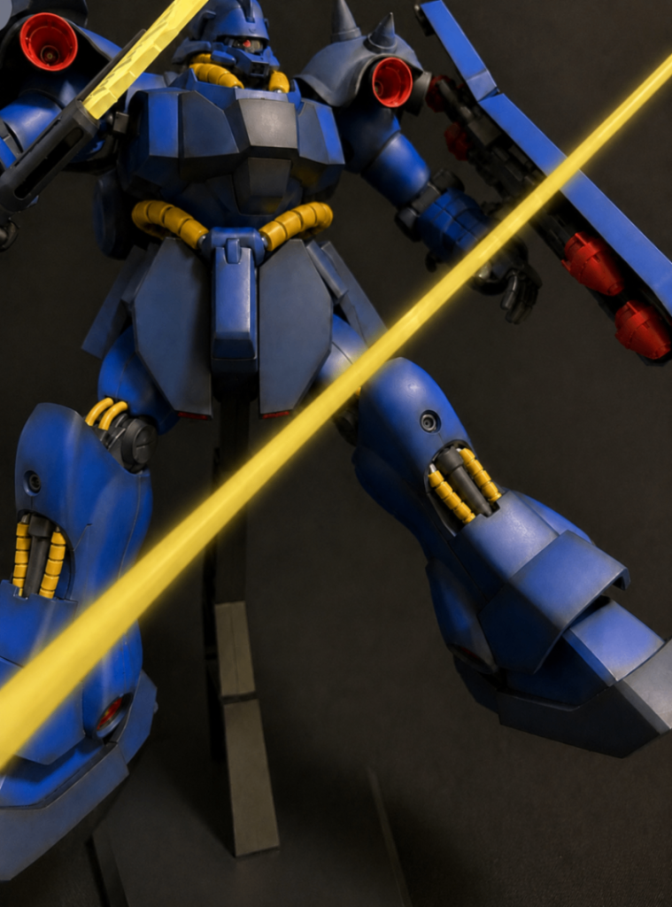 レズン「っ！？」とどめの一撃を入れようとした刹那、ビームがレズンの機体をかすめる！