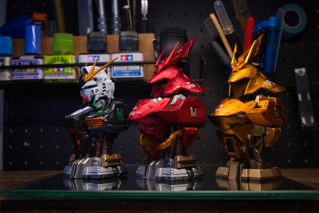 サザビー&νガンダム_メカニカルバスト–2枚目/制作者：おすぎ