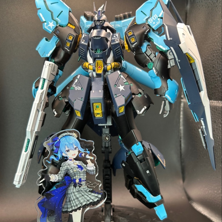 星街すいせいサザビー‼️｜夜狩チルさんのガンプラ作品｜GUNSTA