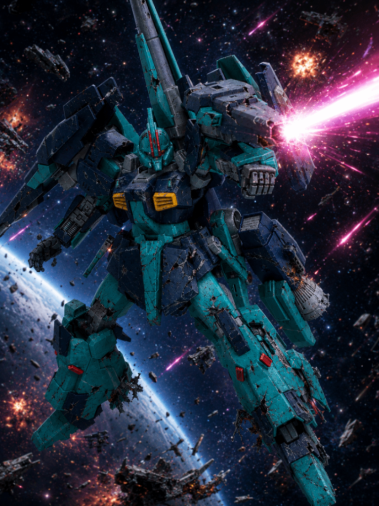 MIMOS【type-G】宇宙での最終決戦中の様子。今回は以上です。チャットGPDの素晴らしさに昨日気付いて夢中に遊んでしまいました。ご覧いただきありがとうございました。