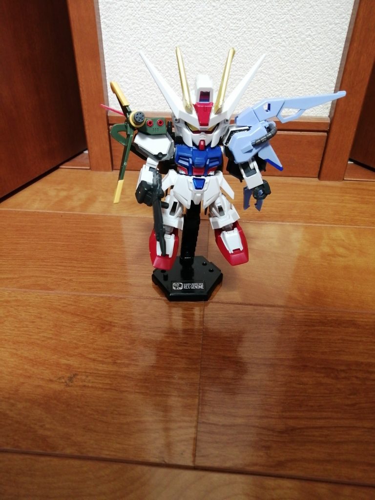SD ガンダム EX スタンダード エールストライクガンダム ソードストライクガンダム ランチャー ストライクガンダムスーパーストライクガンダム 完成しました！