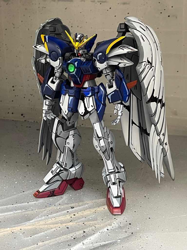旧キット1/100ウイングガンダムゼロカスタム　イラスト風塗装