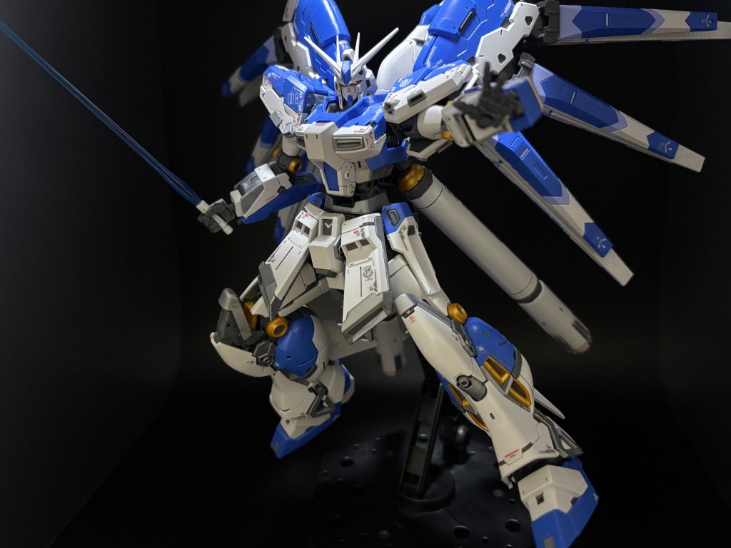 ビームサーベル持たせました✨青エフェクトが機体カラーがとマッチしてますね！