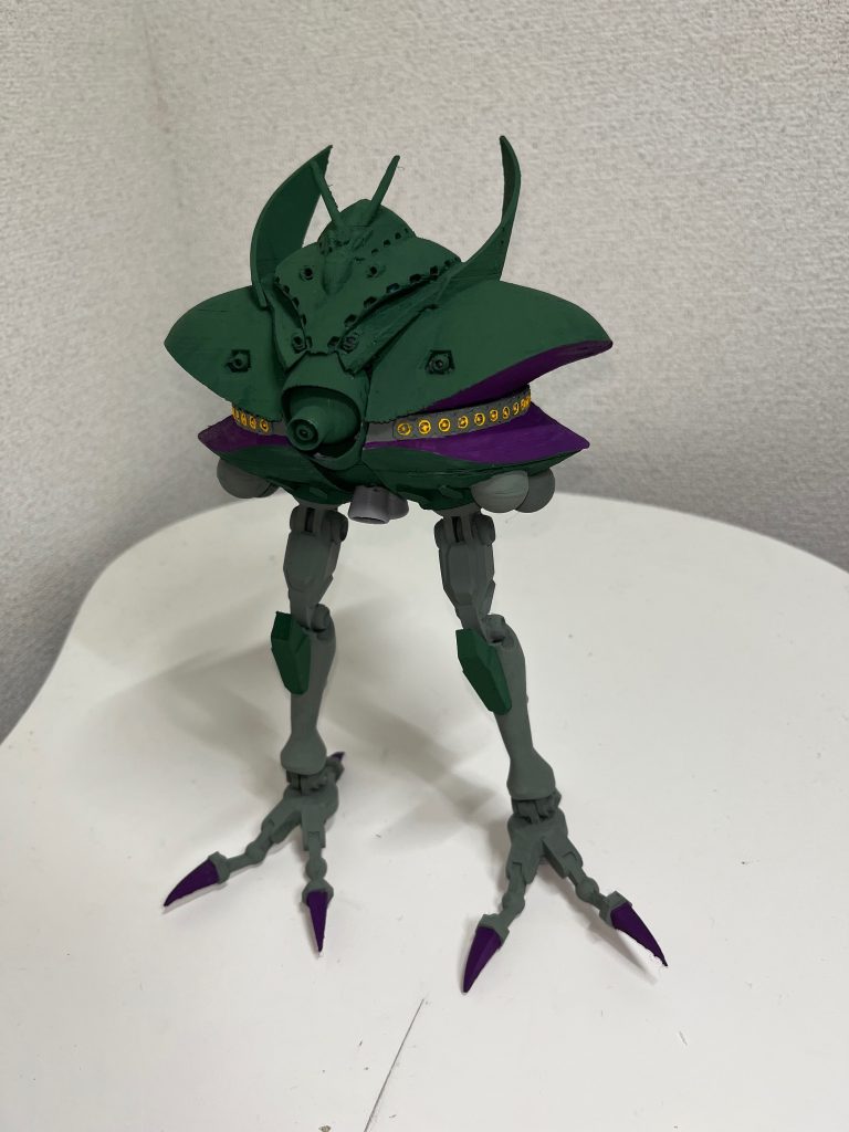 塗装はアクリルガッシュで筆塗りしています。