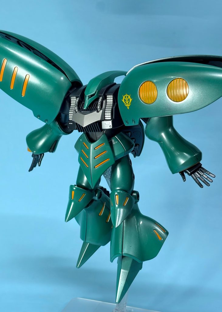 HG キュベレイをシャロンの薔薇カラーに全塗装しました。ララァ専用機をイメージ。設定にありましたエルメス2の名に近い雰囲気にしてみました。