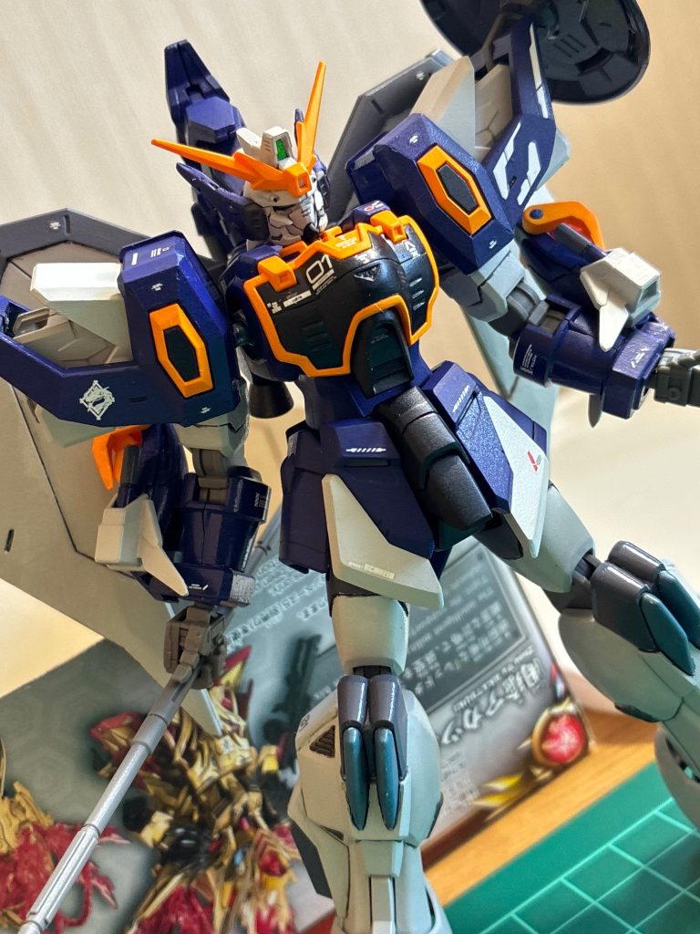 メインはフィニッシャーズカラーのブルーパープルとプリズムブルーブラックで光沢感出しました。