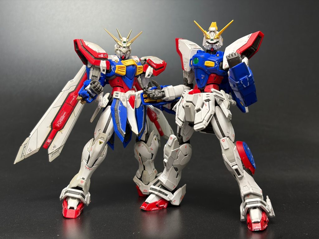 え、ゴッドガンダムちっさ！😳今回1番の驚きでした。シャイニングを抱き上げるシーン再現は無理過ぎました笑