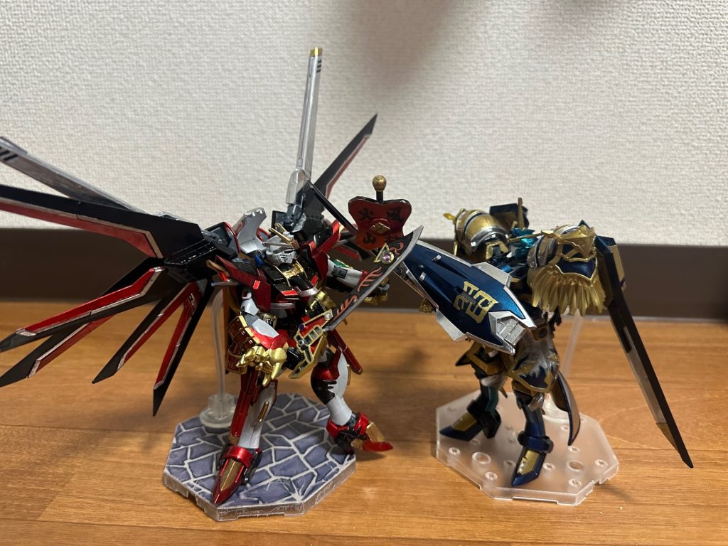 武田信玄ガンダムと戦っているところの写真です