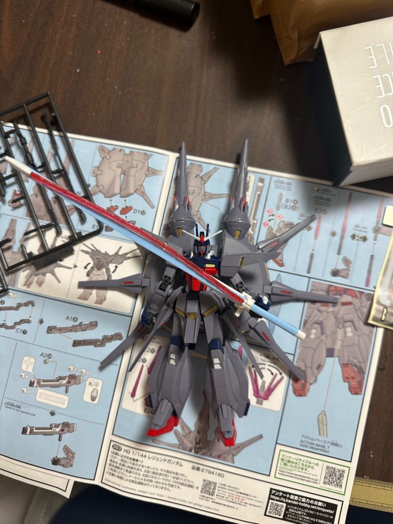 1/100のソードインバルスのエクスカリバーを持たせました。