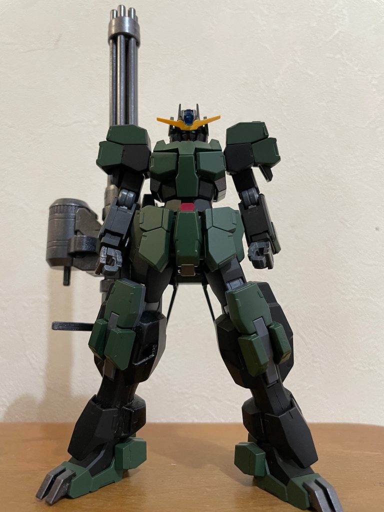 以上、ガンダムサバーニャ　森林戦仕様2号機でした！まだ初めてなので作品の粗が目立ちますが、これはこれで少しボロボロ感があり好きです！せっきんせんぶきが接近戦武器が欲しいなーと思うので、ぜひアイデアをください！！(gandam1)それではまた