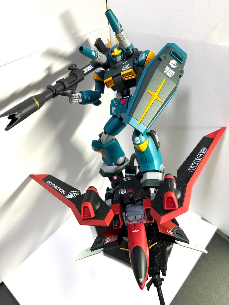 カラミティガンダムを乗せたシーン再現(笑オーブでの戦いは印象的ですね！3機揃えたいです〜カラミティ風のガンキャノンは後日アップしようと思います！