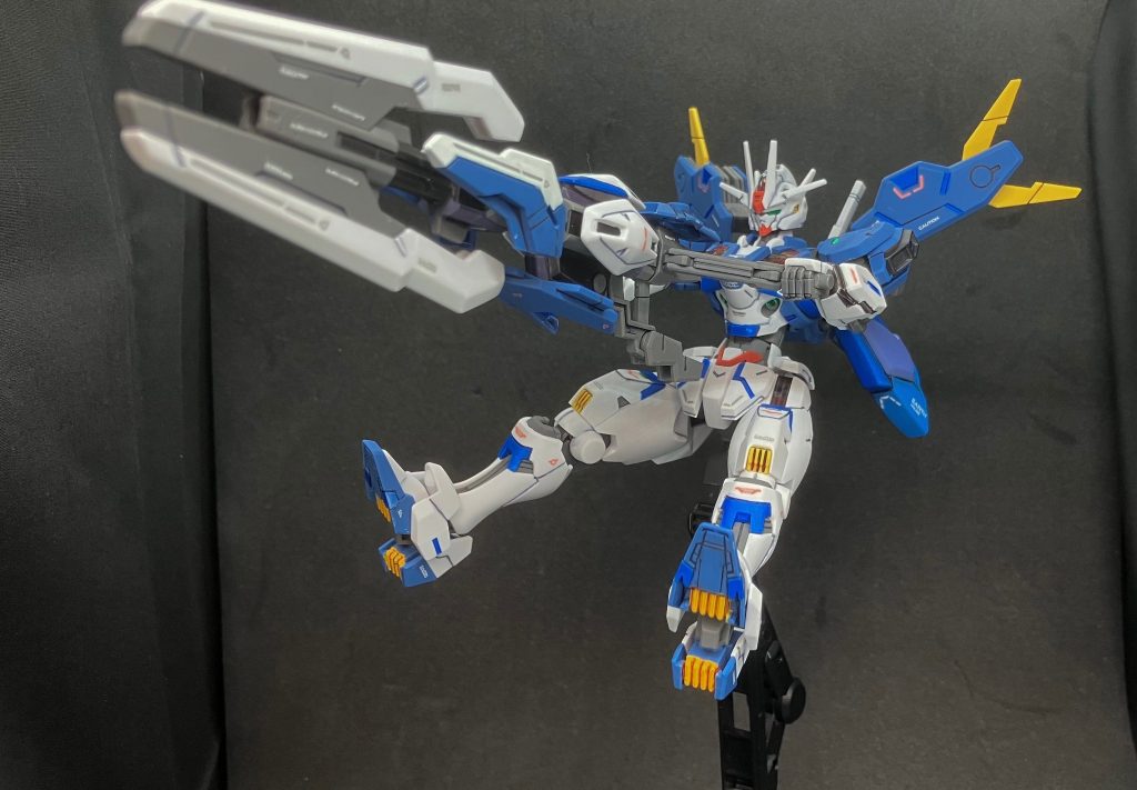 　そこからガンビットライフル状態も再現可能です。全部装着すると重くて大変ですが、迫力満点！