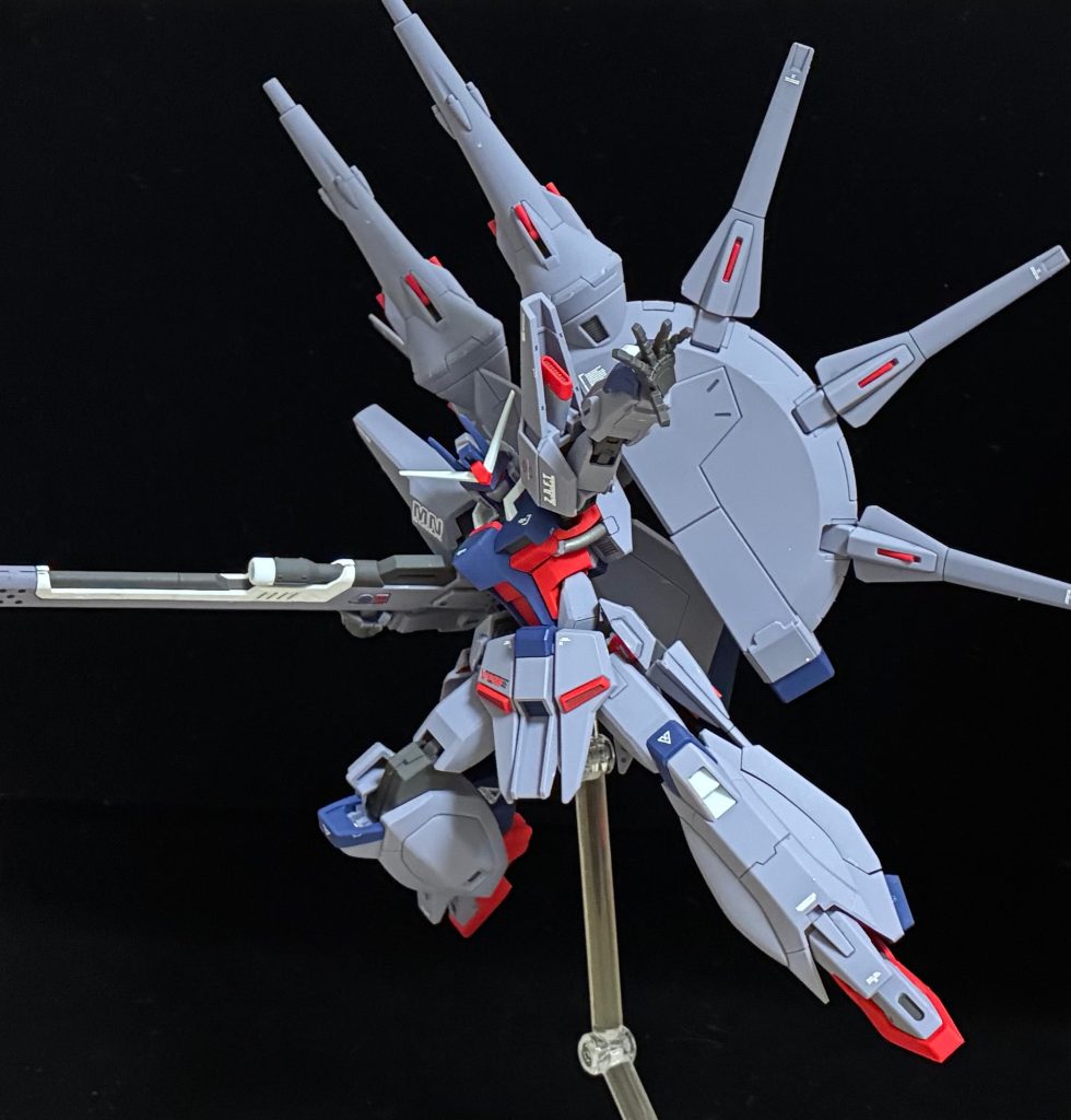 最後はお気に入りの1枚で〆。ご覧いただきありがとうございました。カラーレシピ：ビームライフルホワイト部：ファレホモデルカラーコールドホワイト