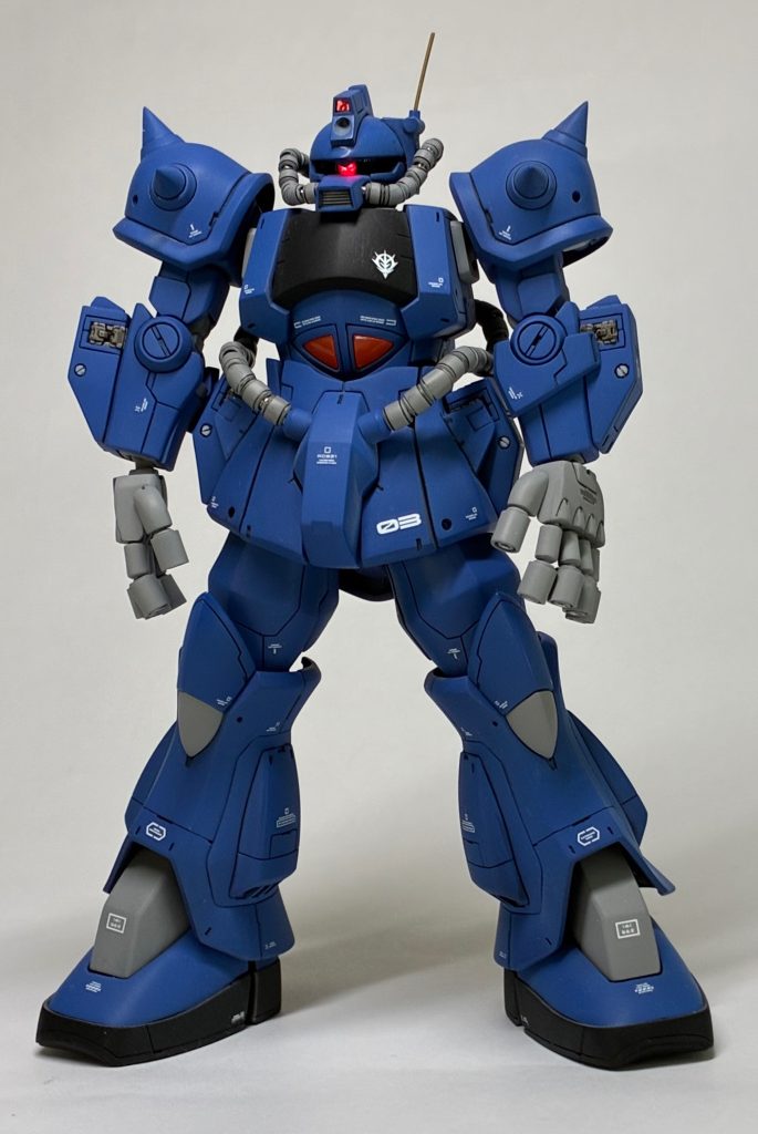ガンダムUCのep4でチラッと登場した機体ですね。こうやってみるとグフとそれほど違いがないような気がします。目は電飾してます。