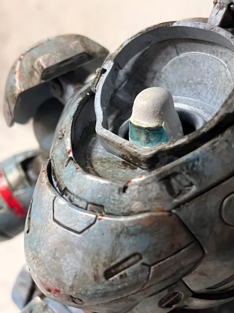 当然、マシーネンクリーガーの世界落とし込むならパイロットを載せます😤今回は宇宙仕様なのでパイロットも宇宙服着てますホースはコクピットに収まらなかったので、あえなく諦めました(￣▽￣;)