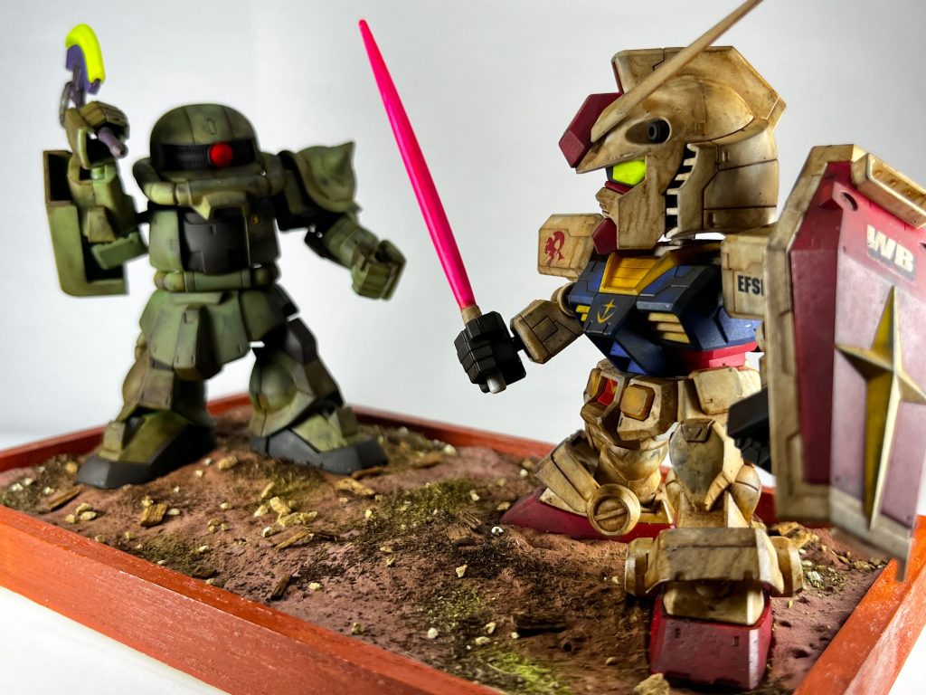MS-06 ZAKUⅡ  RX-78-02 GUNDAM–2枚目/制作者：konさん