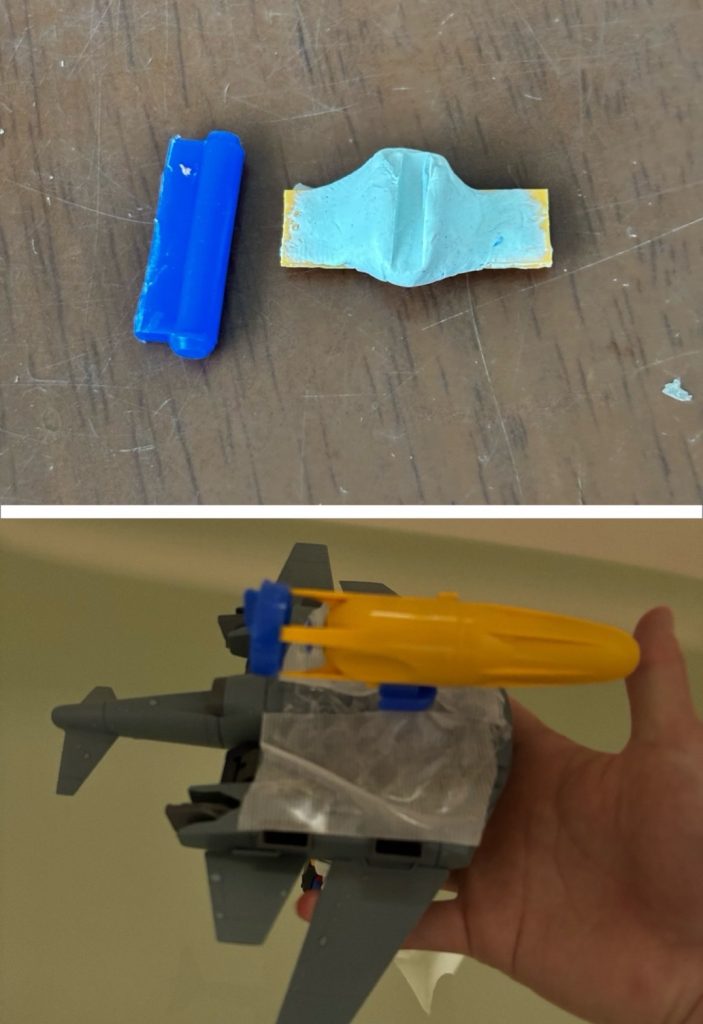 遊んでたら作った接続部が精神崩壊したので、水中モーターについてる吸盤をテープで貼りました！