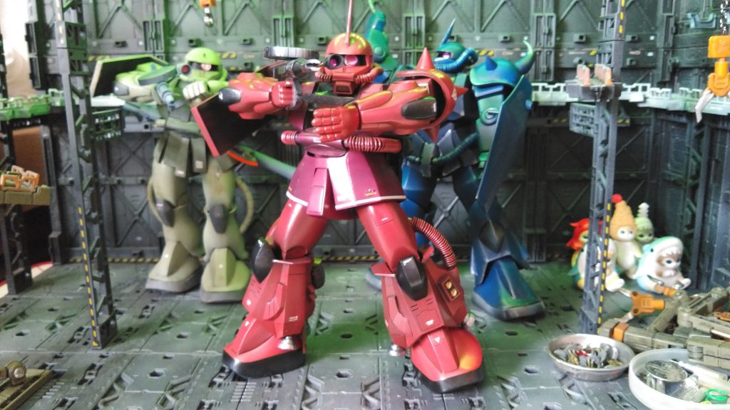 旧キット　1/100 シャア専用高機動型ザク–2枚目/制作者：ミドボン