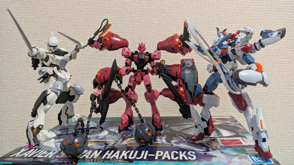 アロケルの「オクトアーム」は本当に迫力ありますね（あとグラシャラボラスの斧と銃も持たせました）ｗｗｗコレで、残るオリジナルガンダムフレーム機体は、21.38.39.53.62の5体となりました。次回もこうご期待してください（ーー）