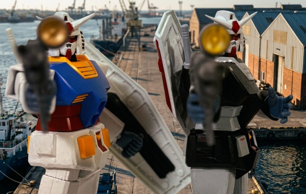 別バージョン。やっぱり港が似合うコンビだ(gundam-kao3)