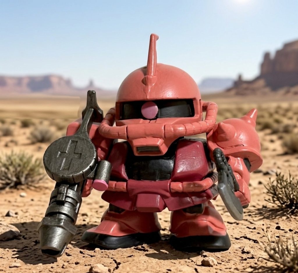 この二頭身体型になんとも言えない良さがあるなぁ(zaku-kao5)