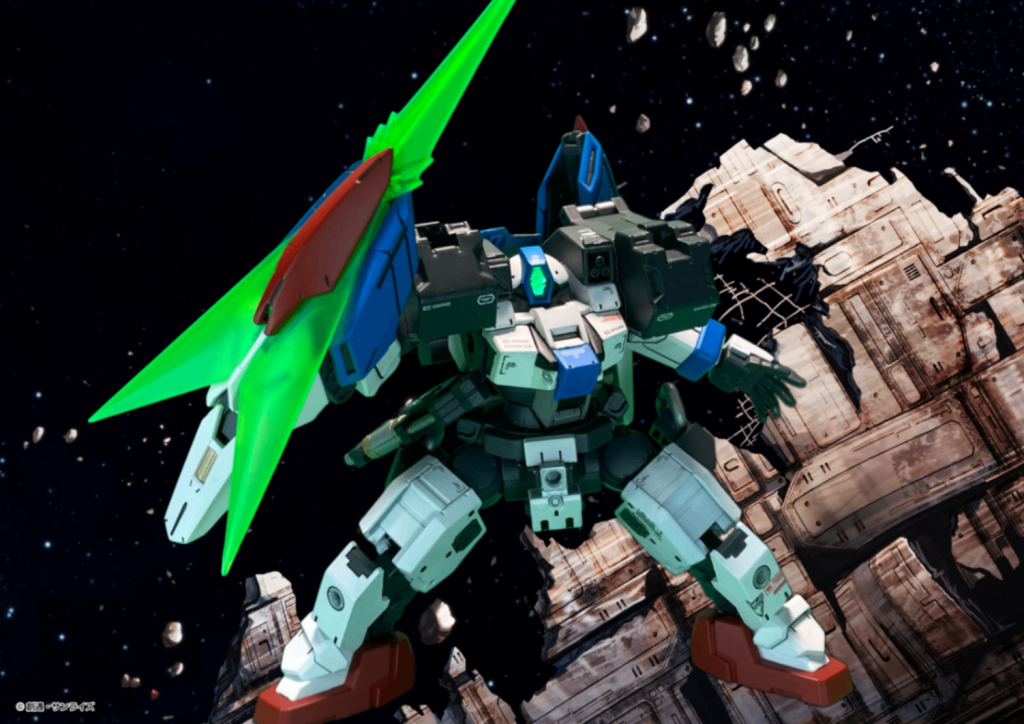 GG00'：プロトファイター改プロトファイターを改修して武装とシルエットを変更したガンプラ、機体サイズを小型化してコアとしての役割を強めた合体時は主に胴体コアとなり機体を構成する核となる武装は小型ビームライフル、ビームサーベル、肩部ミサイルポッド、シールドブースターエネルギークロー
