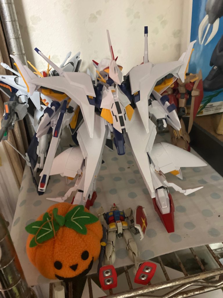 色々飾ってます　閃ハサ系大きすぎ!他のとこにも飾ってます