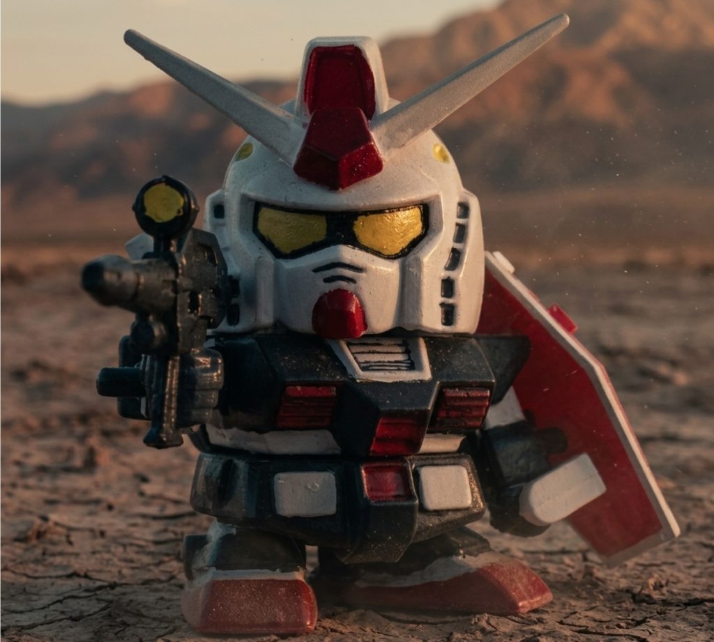 「夕陽のガンマン」風のショット。