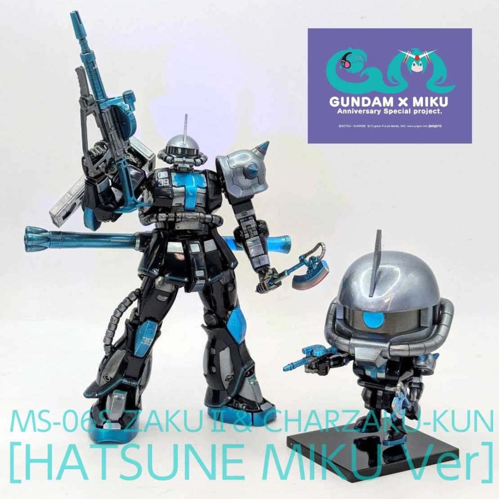 RG ザクⅡ［初音ミク Ver］& シャアザクくん METALBUILD風キャンディ塗装