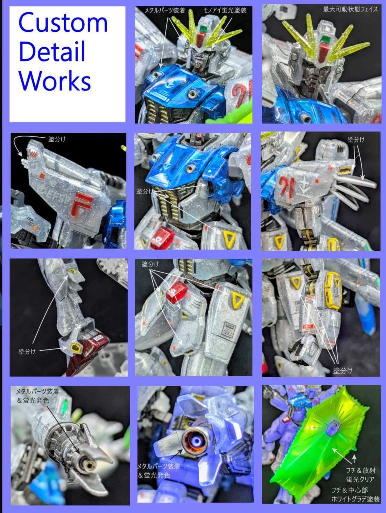 ガンベ限定 ガンダムF91 [残像イメージクリアーVer.] メカニカルコアメッキ風–2枚目/制作者：SHIUMAI MODELS