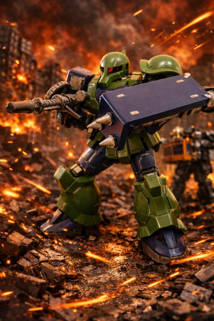 武器を持っていざ戦場