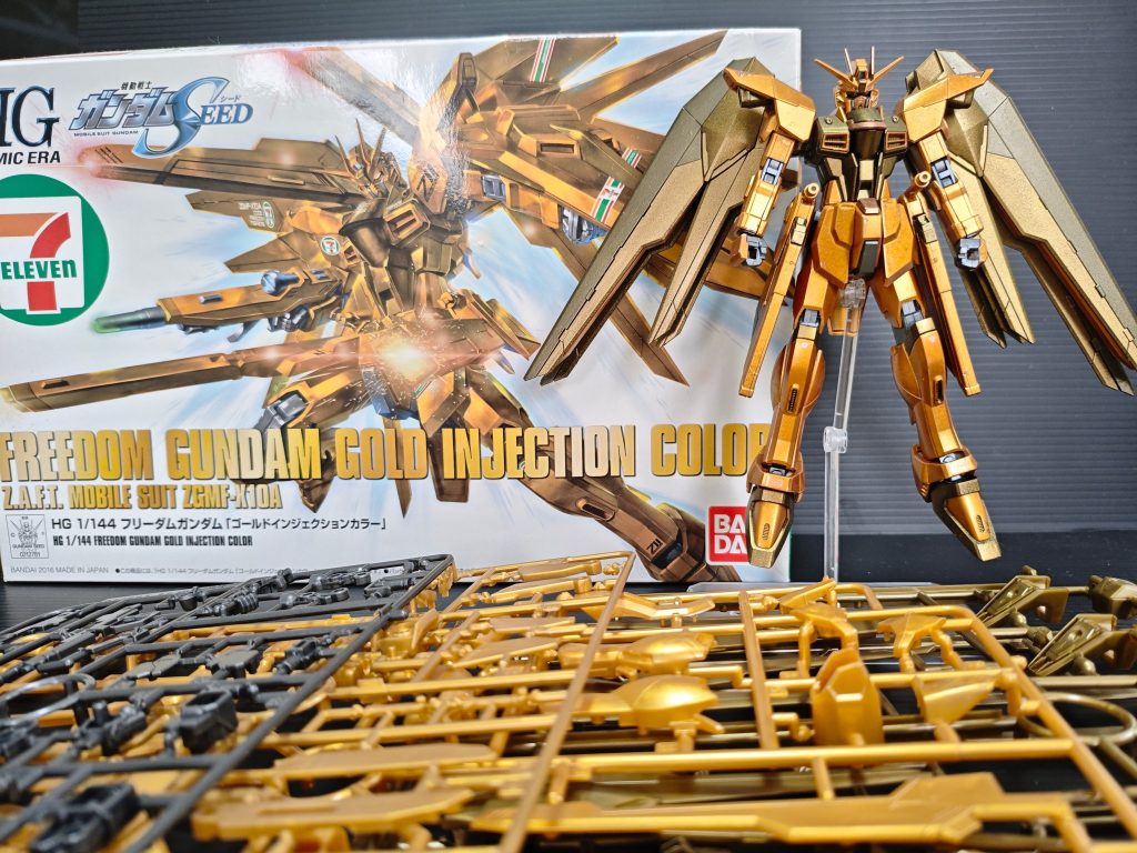 息子からゴールドインジェクションカラーの現物を貰った時に通常のフリーダムがあったのでカラーを真似て作ってみました。久しぶりの投稿ですが、皆さんの投稿も参考にしながら少しづつ製作していこうと思います。閲覧頂きありがとうございました。&nbsp;&nbsp;