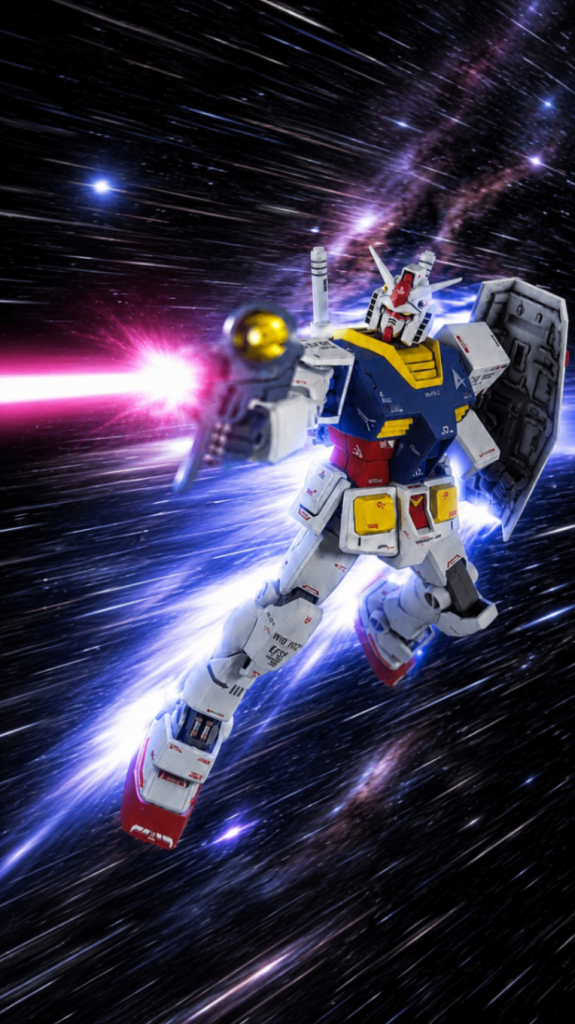 僕みたいなオッチャンには【ガンダム系のMS】は変にゴテゴテと武装してないノーマルなガンダムが1番カッコいいです(gundam-kao2)塗装も楽だし（笑）