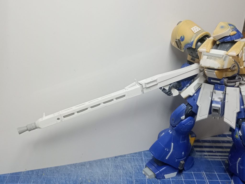 作品名：プロトケンプ、マシンガン<p>いい加減プロトケンプ完成させないと マシンガンはMG42がベースデザインなので、デザインを眺めつつ足し算引き算しながら適当に。見栄え重視でちょっと銃身長めかもしれない。</p>
