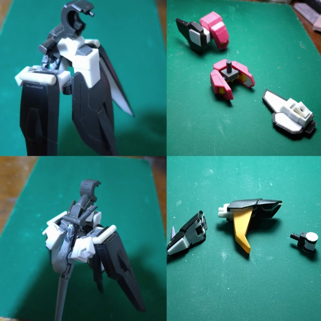 サイドアーマー、フロントアーマーは腰フレームに接続してます。&nbsp;