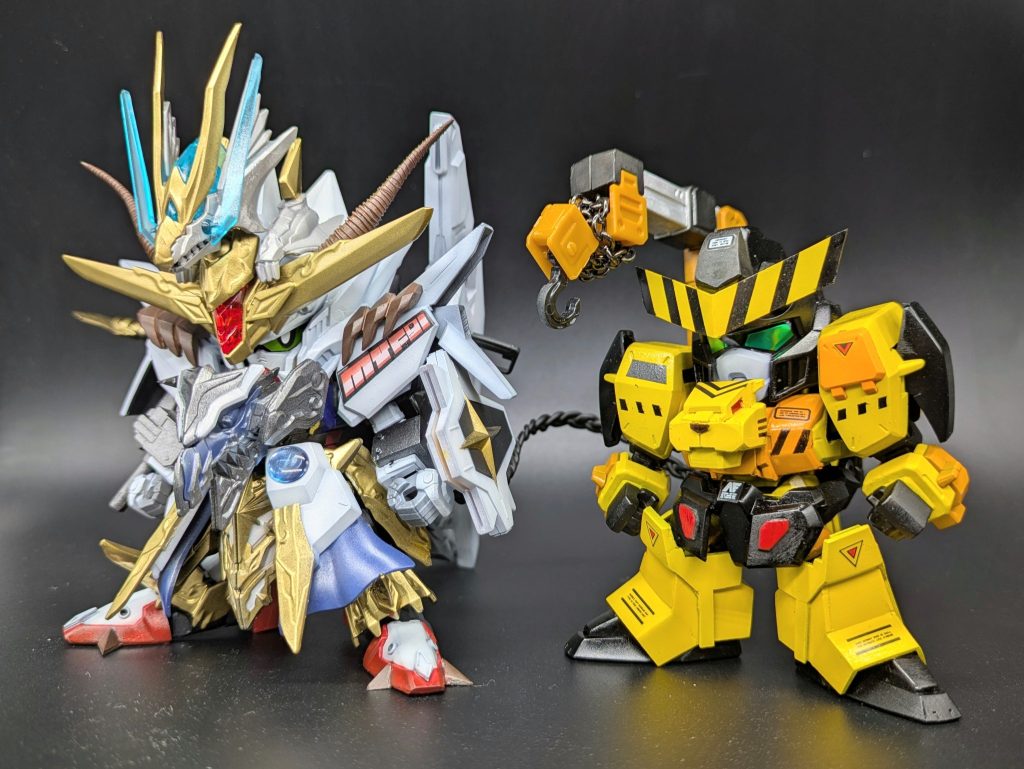 というわけで建設合体デュエルガンダムでした！己の作風が迷子になっておる気がしないでもないですが、久しぶりにおもちゃ感覚でいじりたおして楽しく製作できました✨楽しんでいただけたなら、いいねコメントで喜びます✨タイガービーム！