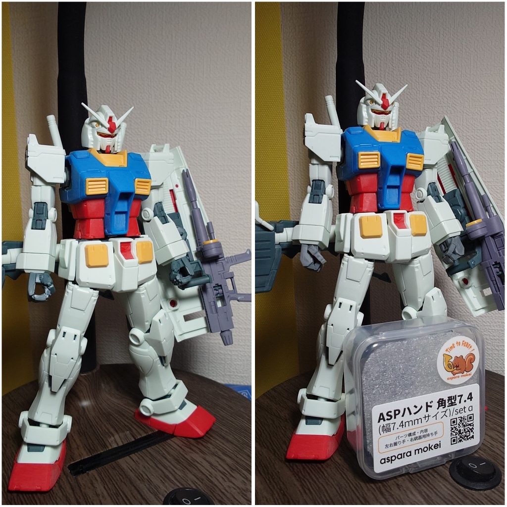 ハンドパーツはあすぱら模型さんのものに差し替え