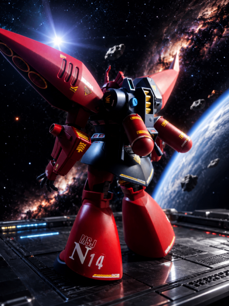 オリジナルデカールとショルダーアーマー部、腕関節部にディティールアップ化しています🥰