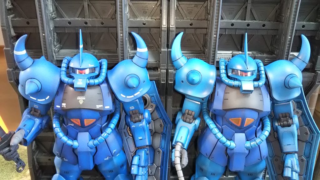 作品名：グフいろいろ💦<p>マーキングあり左、マーキングなし右 その他グフΣ(o>艸<)</p>
