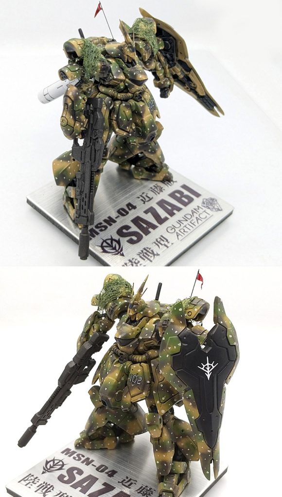 改修塗装完成品 サザビー 陸戦型（近藤版）ジオンの再興 ガンダムアーティファクト–4枚目/制作者：ランゼル